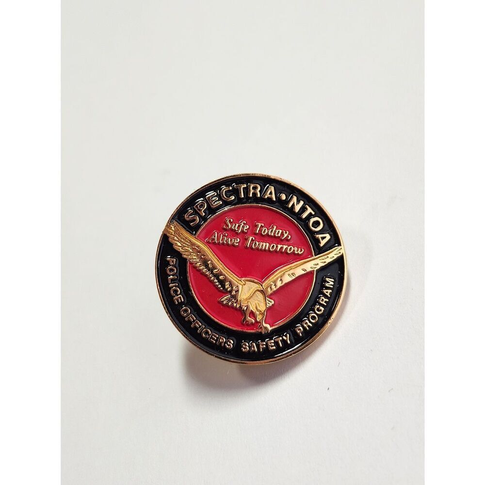 Spectra-NTQA Police Officers Safety Program Enamel Pin — Black & Red